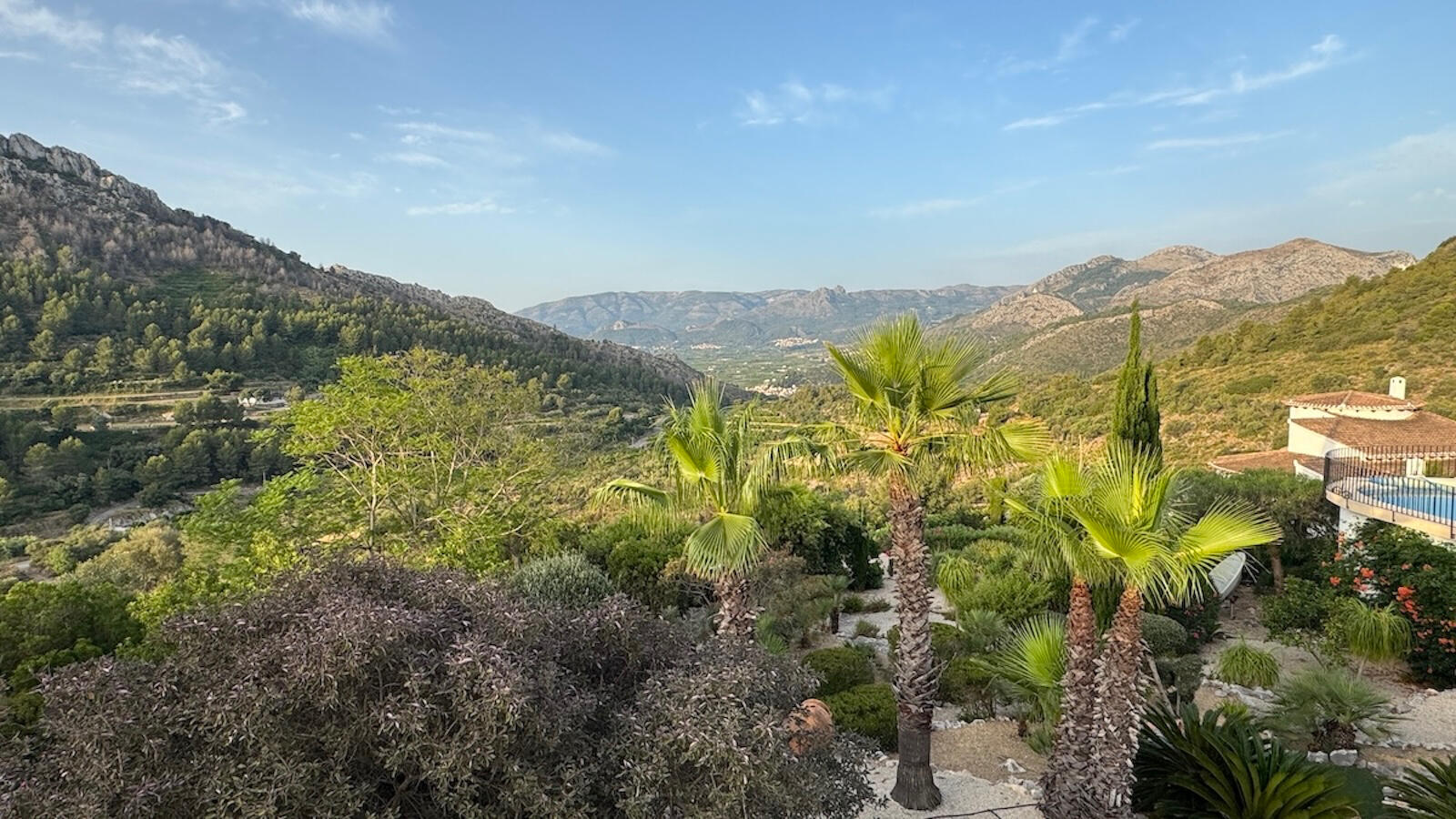 Spectacular view of the valley from the terrace