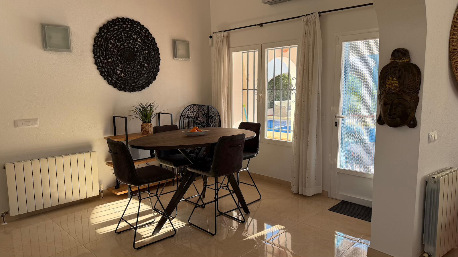 Dining room with direct terrace access.
